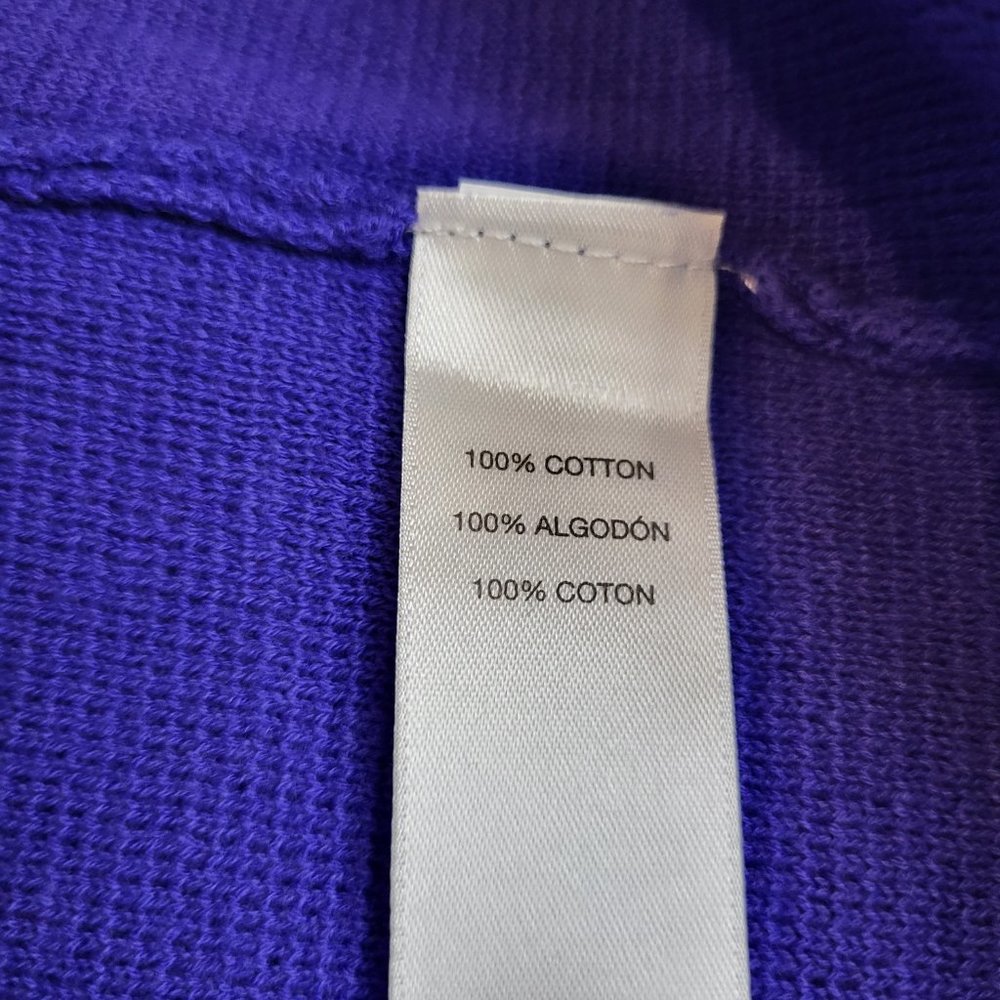 Chico's Royal Purple Open Front Cotton Knit Sweater, Size 2 Medium, EUC - Picture 7 of 11